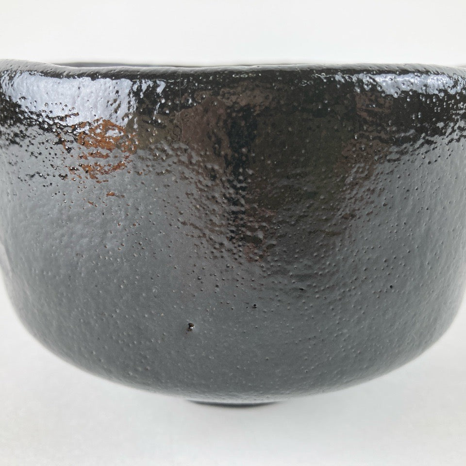 茶碗 佐々木昭楽 造 長次郎写 東陽坊 楽茶碗 茶道具 共箱【中古