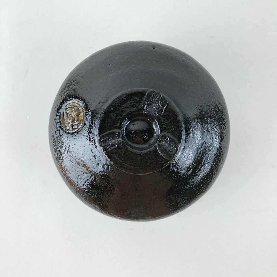 茶碗 佐々木昭楽 造 長次郎写 東陽坊 楽茶碗 茶道具 共箱【中古